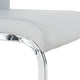 Waldy Dining Chairs | Chrome Metal Base | Set of 2 | Gray Faux Leather