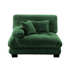 Erico Modular Sofa with Pillows and LSF Arm | Green Chenille 47"