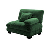 Erico Modular Sofa with Pillows and LSF Arm | Green Chenille 47"