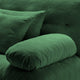 Erico Modular Sofa with Pillows and LSF Arm | Green Chenille 47"