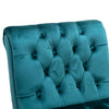Zulfi Accent Chair with Tufted Back and Wooden Legs | Teal Velvet