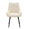 Ashley Dining Chairs with Armrests | Set of 2 | Off-White Faux Leather