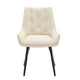 Ashley Dining Chairs with Armrests | Set of 2 | Off-White Faux Leather