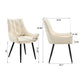 Ashley Dining Chairs with Armrests | Set of 2 | Off-White Faux Leather