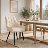 Ashley Dining Chairs with Armrests | Set of 2 | Off-White Faux Leather