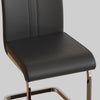 Yuna Dining Chairs with Chrome Metal Base | Set of 2 | Gray PU Leather