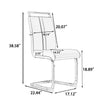 Yuna Dining Chairs with Chrome Metal Base | Set of 2 | Gray PU Leather