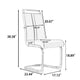Yuna Dining Chairs with Chrome Metal Base | Set of 2 | Gray PU Leather