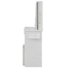 Rocky 2pc LED Vanity Desk Set w Stool | USB Charging | Sliding Mirror | White
