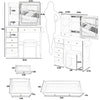 Rocky 2pc LED Vanity Desk Set w Stool | USB Charging | Sliding Mirror | White