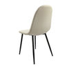 Evex Modern Dining Chairs Set of 4 with Black Metal Legs | Beige Linen