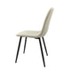 Evex Modern Dining Chairs Set of 4 with Black Metal Legs | Beige Linen