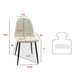 Evex Modern Dining Chairs Set of 4 with Black Metal Legs | Beige Linen