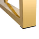 Soha Rectangular Dining Table with Gold Metal Legs | White Wood 71"