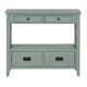 Freddy Sofa Console Table | 4 Drawers and Shelf | Blue Pine Wood 36"
