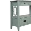 Freddy Sofa Console Table | 4 Drawers and Shelf | Blue Pine Wood 36"