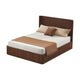 Adiba Fluted Queen Platform Bed with Curved Headboard | Walnut Wood
