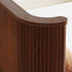 Adiba Fluted Queen Platform Bed with Curved Headboard | Walnut Wood