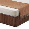 Adiba Fluted Queen Platform Bed with Curved Headboard | Walnut Wood
