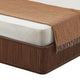 Adiba Fluted Queen Platform Bed with Curved Headboard | Walnut Wood