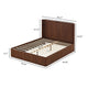 Adiba Fluted Queen Platform Bed with Curved Headboard | Walnut Wood
