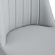 Manie Dining Chairs | Black Metal | Set of 4 | Light Gray Faux Leather