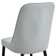Manie Dining Chairs | Black Metal | Set of 4 | Light Gray Faux Leather
