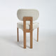 Zelda Dining Chairs | Set of 2 | Brown Rubberwood Frame | Beige Fabric