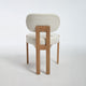 Zelda Dining Chairs | Set of 2 | Brown Rubberwood Frame | Beige Fabric