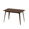 Tyler Modern Dining Table | Slayed Solid Wood Legs | Walnut Brown 47"