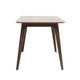 Tyler Modern Dining Table | Slayed Solid Wood Legs | Walnut Brown 47"