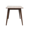 Tyler Modern Dining Table | Slayed Solid Wood Legs | Walnut Brown 47"