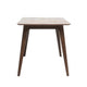 Tyler Modern Dining Table | Slayed Solid Wood Legs | Walnut Brown 47"