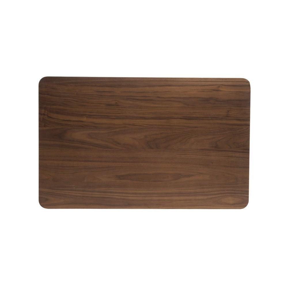 Tyler Modern Dining Table | Slayed Solid Wood Legs | Walnut Brown 47"