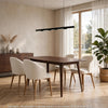 Tyler Modern Dining Table | Slayed Solid Wood Legs | Walnut Brown 47"