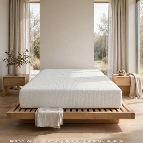Kamya Twin Gel Memory Foam Mattress | Firm Tencel Cover | White Fabri 8"