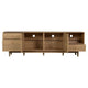 TV Media Cabinet | 2 Rattan Doors | 3 Drawers | 1 Shelf | Natural Brown 77"