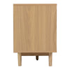 TV Media Cabinet | 2 Rattan Doors | 3 Drawers | 1 Shelf | Natural Brown 77"