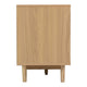 TV Media Cabinet | 2 Rattan Doors | 3 Drawers | 1 Shelf | Natural Brown 77"