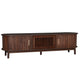 TV Media Cabinet | Fluted Sliding Doors | Drop Down Door | Dark Brown 67"