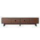 TV Media Cabinet | Rattan Sliding Doors | 2 Drawers | Dark Brown 71"