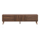 TV Media Cabinet | 2 Doors | Vertical Ribbed Drawers | Walnut Brown 71"