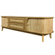 Vayu TV Media Cabinet | 2 Sliding Doors | 2 Drawers | Natural Brown 67"