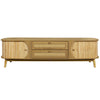 Vayu TV Media Cabinet | 2 Sliding Doors | 2 Drawers | Natural Brown 67"