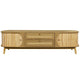 Vayu TV Media Cabinet | 2 Sliding Doors | 2 Drawers | Natural Brown 67"