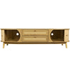 Vayu TV Media Cabinet | 2 Sliding Doors | 2 Drawers | Natural Brown 67"