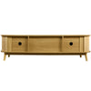 Vayu TV Media Cabinet | 2 Sliding Doors | 2 Drawers | Natural Brown 67"