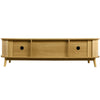 Vayu TV Media Cabinet | 2 Sliding Doors | 2 Drawers | Natural Brown 67"
