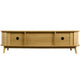 Vayu TV Media Cabinet | 2 Sliding Doors | 2 Drawers | Natural Brown 67"