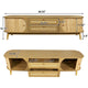 Vayu TV Media Cabinet | 2 Sliding Doors | 2 Drawers | Natural Brown 67"